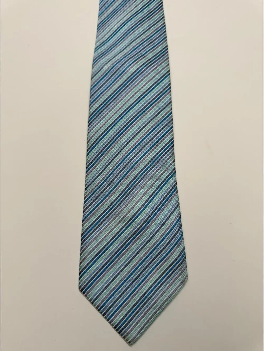 Banana Republic Silk & Cotton Wide Tie‎ In Blue & Lavender